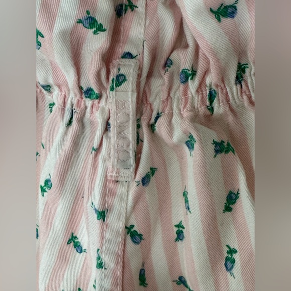 Bongo Shorts, Punk & White Stripe With Flowers, Size Small - Picture 5 of 10